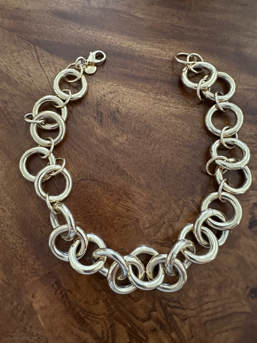 J. Crew Gold Tone Large Chain Link Necklace, 19” - Hallmark Tag Included